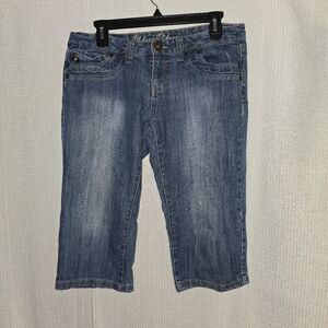 Yom Yom Denim Co. Classic Blue Denim Women's Jeans Cropped Capris Sz. 9/29